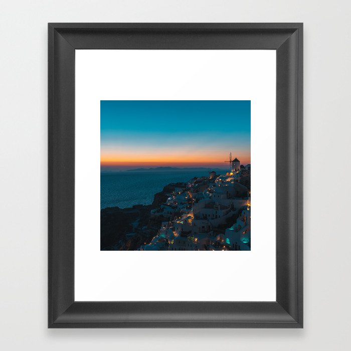 Santorini Island, Greece | Cyclades Islands | Mediterranean Sea | Greek Islands Photography 17 Framed Art Print