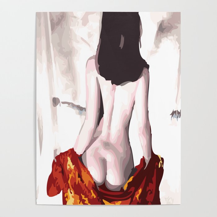 Poster Figure d'une femme nue 