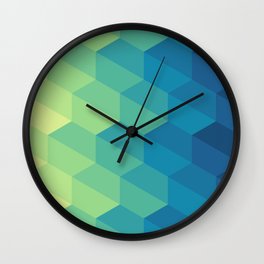 Hexagonal Shapes Pattern Wall Clock