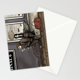 At the Zeppelin Port  Stationery Cards
