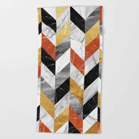 Marble pattern Beach Towel