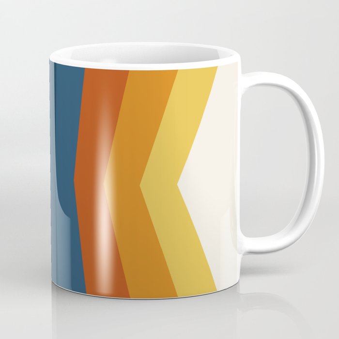 Bright 70's Retro Stripes Reflection Coffee Mug