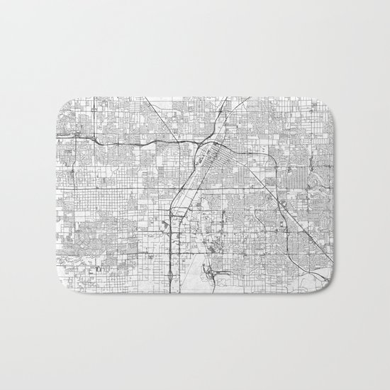 Las Vegas Map Line Bath Mat