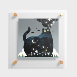 Night Cat Floating Acrylic Print