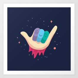 Hang Loose and Reach for the Stars Art Print