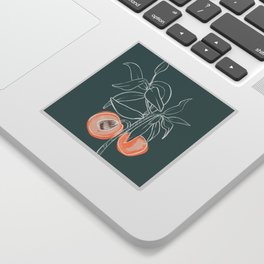 Green Peaches Sticker