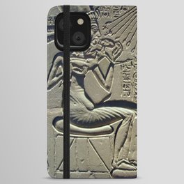 Ancient Egypt, Akhenaten, Nefertiti and their children. iPhone Wallet Case