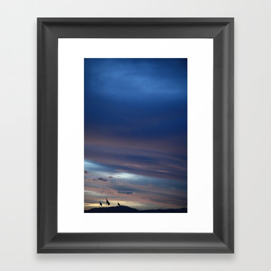 Flag Landscape Framed Art Print