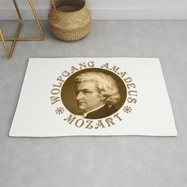 Wolfgang Amadeus Mozart - Vintage Design - SC Area & Throw Rug