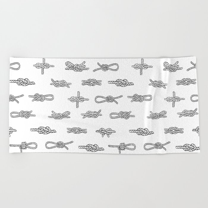 Knots Pattern Sailing Nautical Knot Tying Ilration Coastal Decor Knots Pattern Sailing Nautical Knot Tying Ilration Coastal Decor Beach Towel