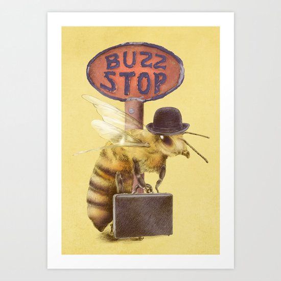 Worker Bee (colour option) Art Print