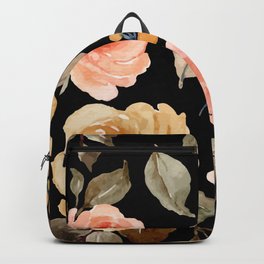 Countryside Midnight Botanical Vintage Roses Backpack