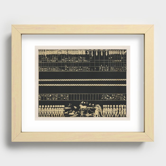 Zodiak from the tomb of Psammis in Thebes illustration from the kings tombs in Thebes by Giovanni Ba Recessed Framed Print