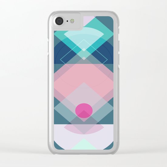 Geometric Play 1 Clear iPhone Case