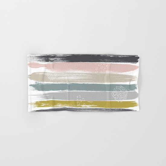 Fragments, Brushstrokes and Circles Hand & Bath Towel
