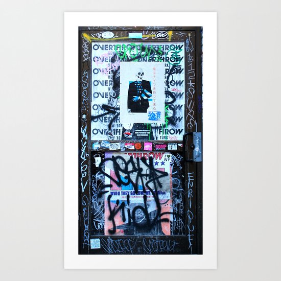 East Village Graffiti Door Art Print