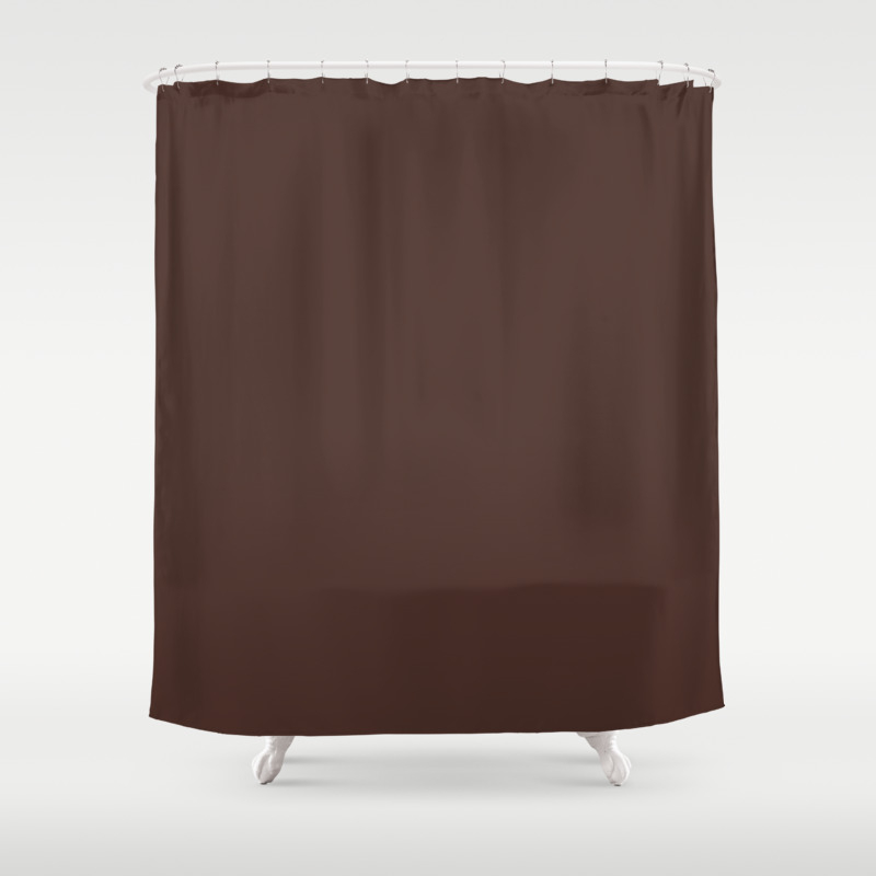 Solid Dark Brown Shower Curtain By Eyemfreedom Society6