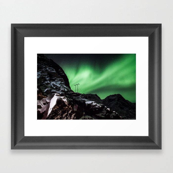 Aurora in Lofoten, Norway (II) Framed Art Print