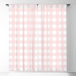 Pastel pink gingham pattern Blackout Curtain