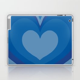 blue heart tunnel Laptop Skin