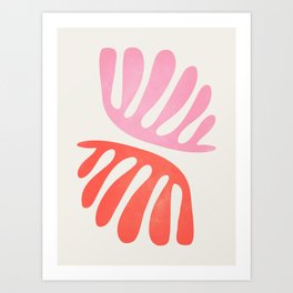 Peach & Orange: Wild Leaf | Matisse Foliage Paper Cutouts 03 Art Print