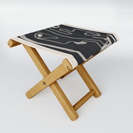 Abstract Loose Line 2 Folding Stool