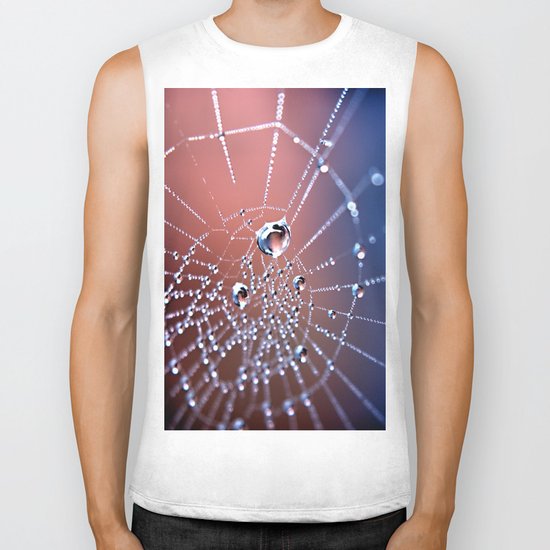 Spiders Necklace Biker Tank