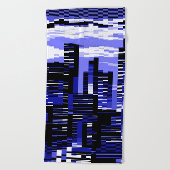 pxl cityscape Beach Towel