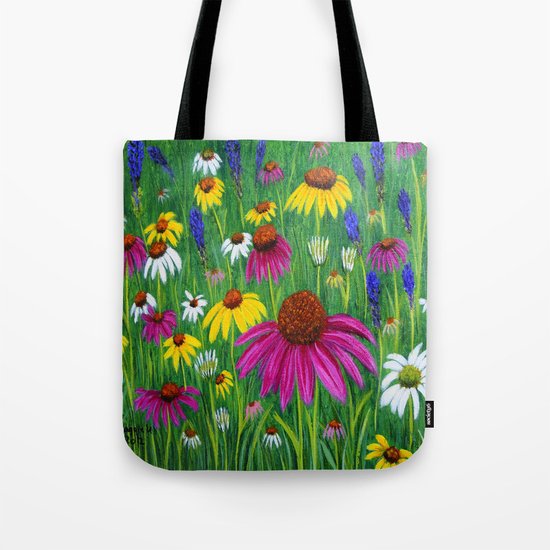 Colorful flowers Tote Bag
