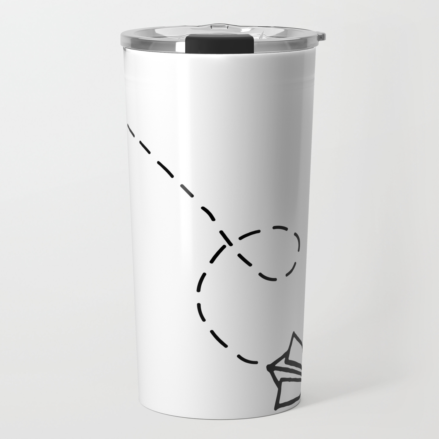 Send It Simple Paper Airplane Drawing Travel Mug By Stopthepresses Society6