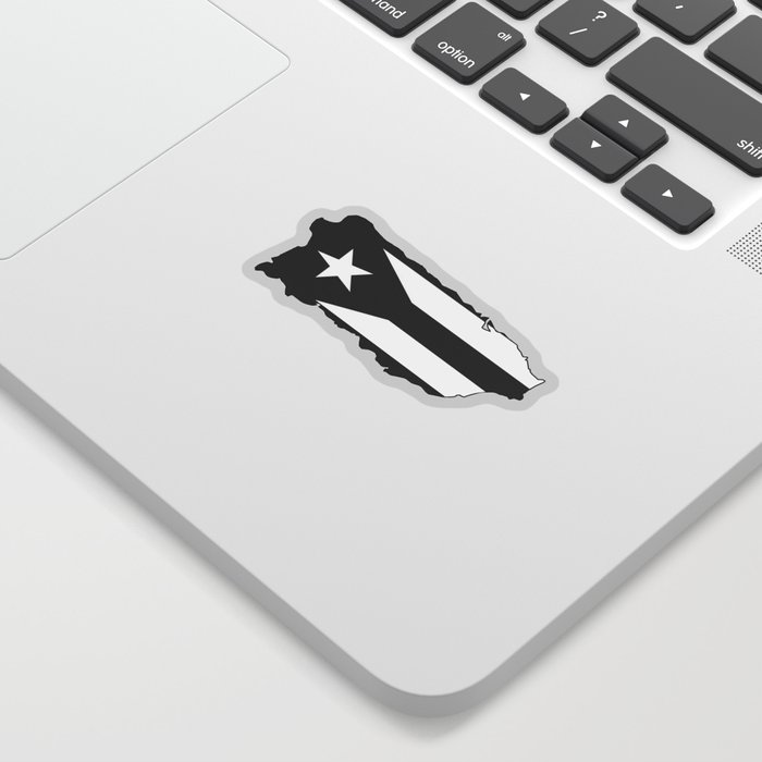 Puerto Rico Black Flag Sticker