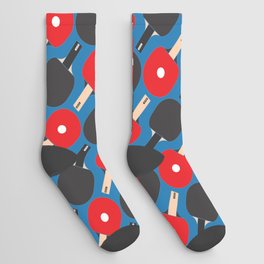 Ping Pong / Table Tennis Pattern (Blue) Socks