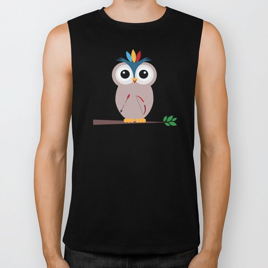 Be brave with owl Biker Tank