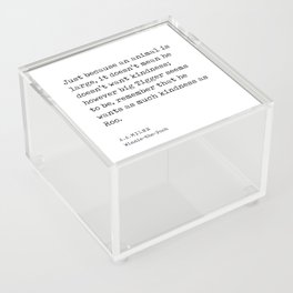 A A Milne Quote 06 - Kindness as Roo - Literature - Typewriter Print Acrylic Box
