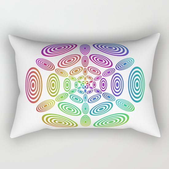 Rainbow ellipse fun Rectangular Pillow