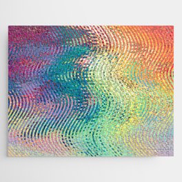 Multi-colored Groovy Wave  Jigsaw Puzzle