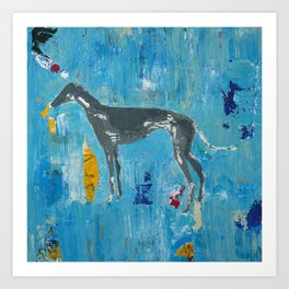 Greyhound Dog Abstract Painting Art Print By Shawnmcnulty Society6