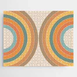 Double semicircles in retro style Jigsaw Puzzle