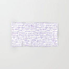 Purple Math Equations Hand & Bath Towel