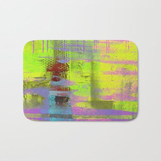 Abstract Thoughts 3 - Textured painting Bath Mat