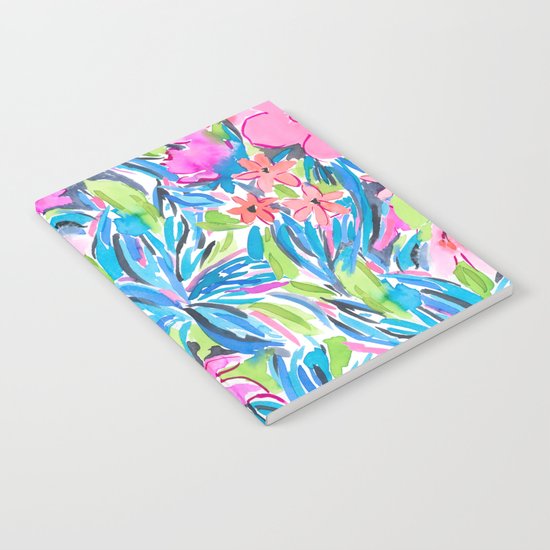 Flaunting Floral Aqua Notebook