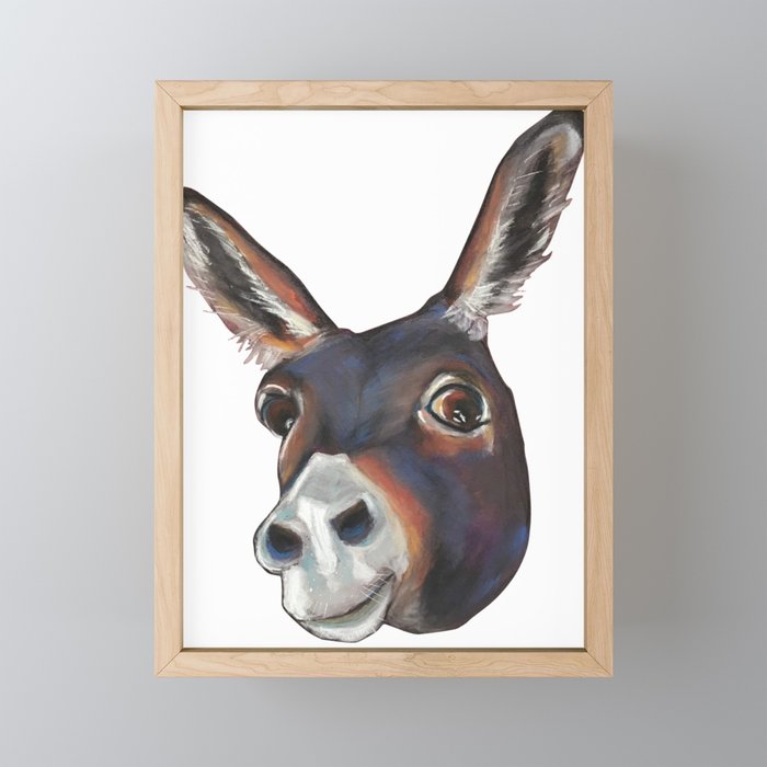 Donkey Framed Mini Art Print