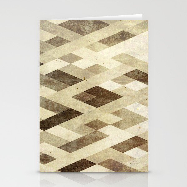Abstract Pattern in Brown Stationery Cards