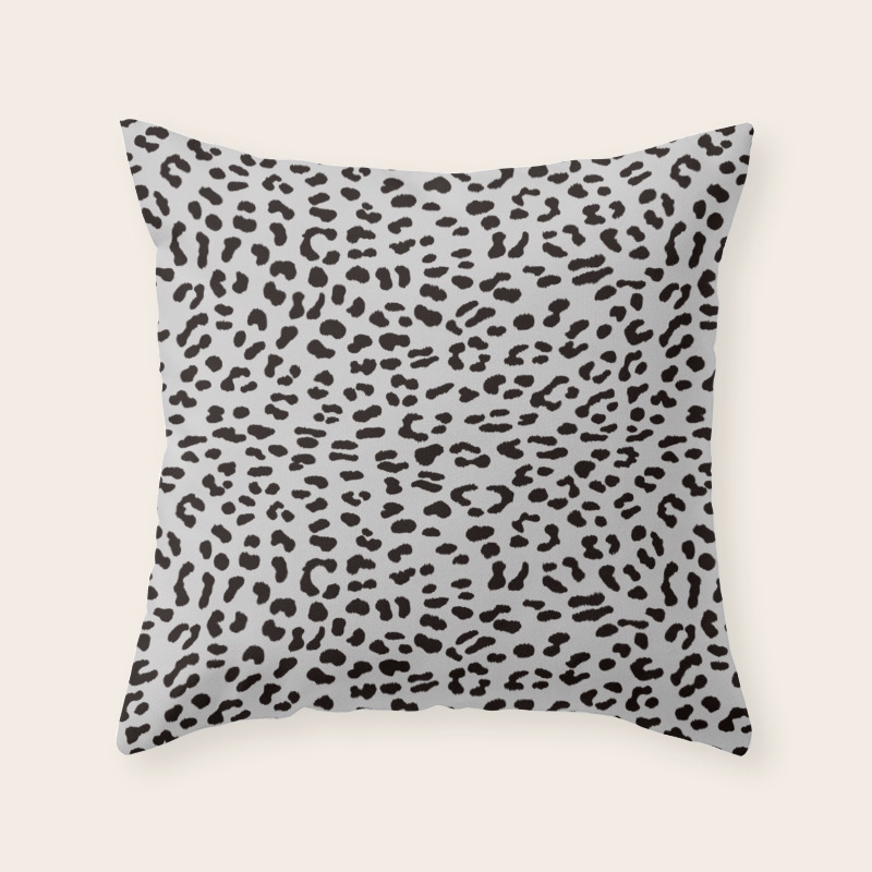 grey leopard print pillows