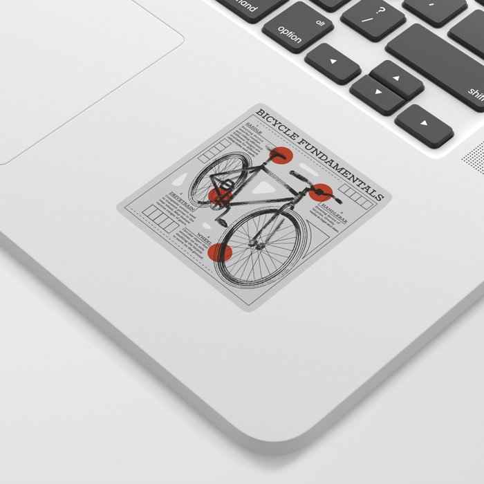 Bicycle Fundamentals Bike Infigraphic Sticker