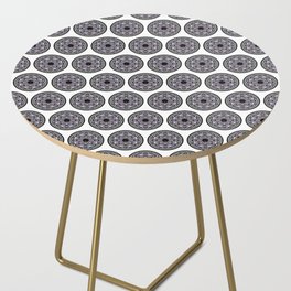 Lotus art - Purple mandala drawing Side Table