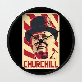 Winston Churchill Retro Propaganda Wall Clock