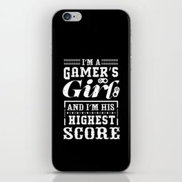 Gamer Girlfriend Highest Score Funny iPhone Skin