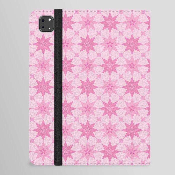 Pink Medina Morocco tile pattern. Digital Illustration background iPad Folio Case