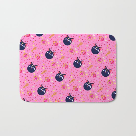 Chibi Moon Pattern / Sailor Moon Bath Mat